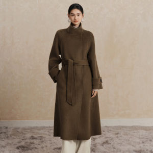 Yigue | Wool Double Face Coat With Belt