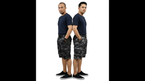 Celana PDL Cargo Loreng Pendek / Cargo camouflage shorts