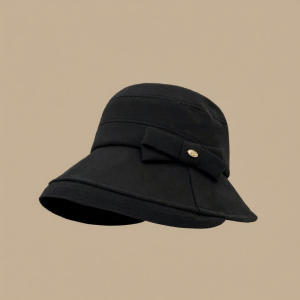 BAOYINFEI | Korean Bow Fisherman Hat Versatile Sun Protection Large Brim