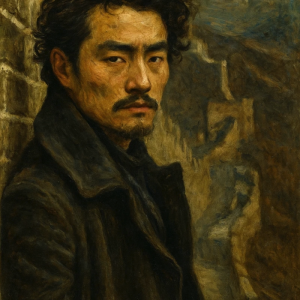 Tranh Nghệ thuật "Người Đàn Ông Đứng Bên Vạn Lý Trường Thành" VIETSMART ART - Acrylic 60 x 70cm