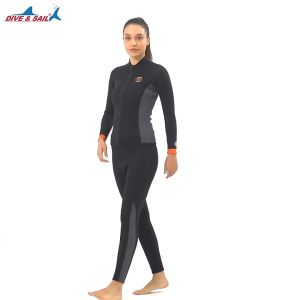 ยิ้มดูปะ แจ็กเก็ตน้ำซีโอ ว่ายน้ำหญิง 2MM/3MM สำหรับแขนยาว สำหรับดำน้ำดูปะการ