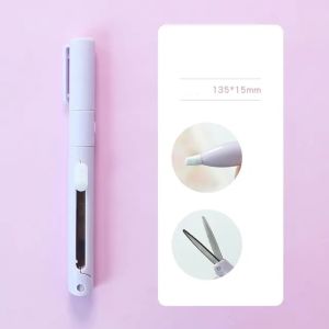 2 Ceramic Blade Cutting Pen In Knife Utility School Multifunction Paper Morandi Paper Cutter 1 Knife Supplies Scissors