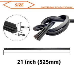 Yitong 1PC Wiper Rubber Strip 14"16"17"18"19"20"21"22"24"26"28"Natural Rubber Strip Replacement Fit For 3 Stages Of Wiper Blade