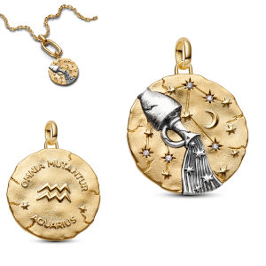 Bộ Trang Sức Bạc 925 Sterling Silver Zodiac Cat Flower Charm - Vòng Cổ Mặt Dây Chuyền & Bông Tai Dành Cho Nữ Quà Tặng Sinh Nhật