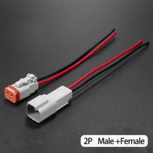 1Set  DT Waterproof Connector Kit 2/3/4/6/8/12 Pin Male Female for Automotive Motorcycle Marine Wiring