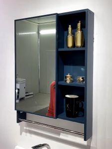 Bathroom mirror cabinet separate bathroom wall mounted mirror box bathroom mirror storage integrated cabinet with storage rack