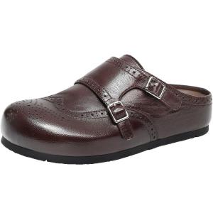 Belle | Lamb Skin Brogue Mule