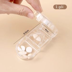 Hộp Đựng Thuốc Di Động Chống Thấm Nước Có Dụng Cụ Cắt Viên Thuốc Nhỏ Gọn Hộp Đựng Thuốc Di Động Mini Cho Người Lớn Và Trẻ Em