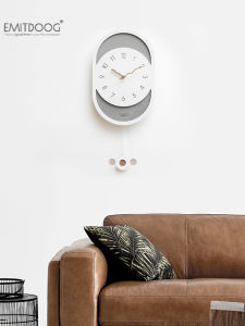 EMITDOOG Luxury Fashion Personalized Living Room Clock No Drilling Required Hanging Clock Simple Shape Quartz Movement Battery Powered