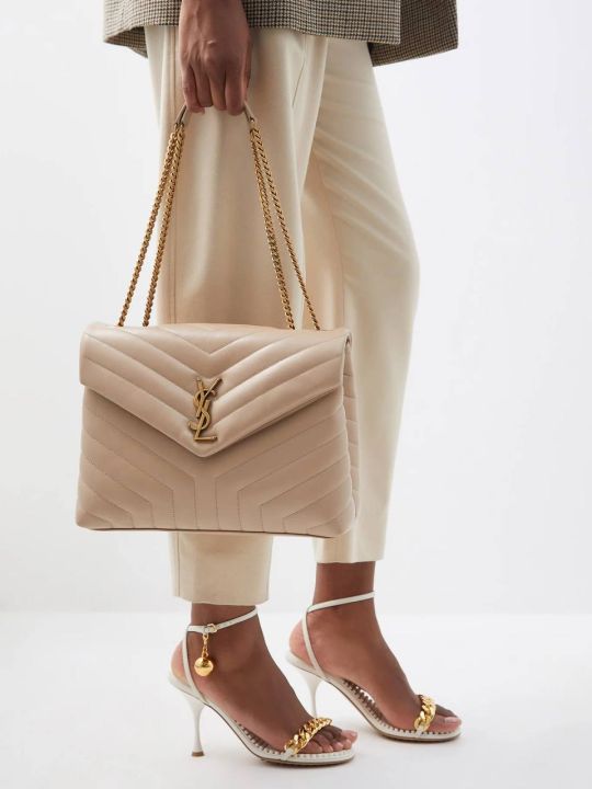 Preorder YSL medium loulou bag dark beige woman