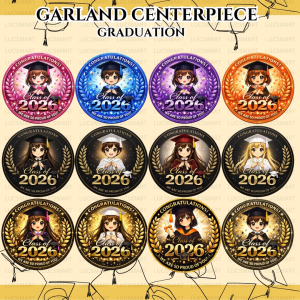 🎓 FAST SHIPPING Graduation CenterPiece For Garland Set Details: Each set includes 12 pieces of Graduation Centerpiece
