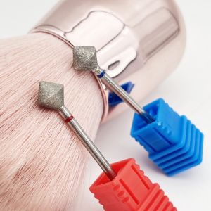 หัวเจียรเล็บรูปทรงข้าวหลามตัดแบบใหม่ 1 ชิ้น หัวขัดเล็บแบบข้าวหลามตัดขนาด 3/32 นิ้ว หัวเจียรเล็บขัดหนังกำพร้า