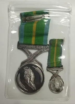 2pcs Pingat Khidmat Berbakti With Ribbon Silver Medal #15