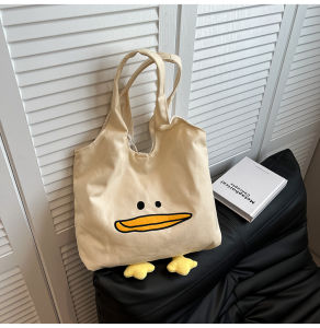 Cute Japanese Style Large Capacity Casual Womens Single Shoulder Bag Tote Bag Soft Fabric Fashionable All-Match College Sweet Style