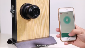 Tuya Smart Fingerprint Door Lock Knob Keyless Entry Biometric Electronic Lock App Control For Bedroom Home Office
