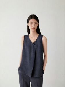 ICICLE | Show-styled New Summer Linen Sleeveless Embellished Blouse