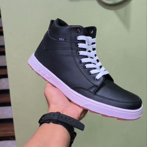 Aldhis Sepatu Pria Boots Casual Boot Sneakers Boot Hitam Fashion Lokal Brand untuk Kerja Sekolah
