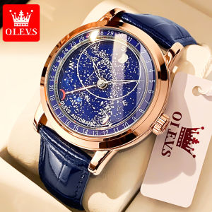 OLEVS Starry Sky Watch for Men Trendy Fashion Original Brand Luminous Waterproof Mechanical Mens Watch