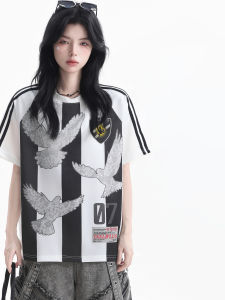 zuocisankon | Design Stripe Printed Casual T-Shirt