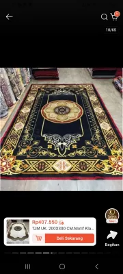Karpet Tikar Velvet UK 200X300 Motif Klasik minimalis & Glssy Shining Premium Kualitas Karpet Lantai