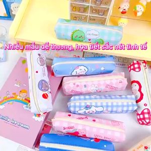 Túi Đựng Bút Cỡ Lớn Chống Nước Họa Tiết Hoạt Hình Dễ Thương Tuỳ Chọn Cho Học Sinh