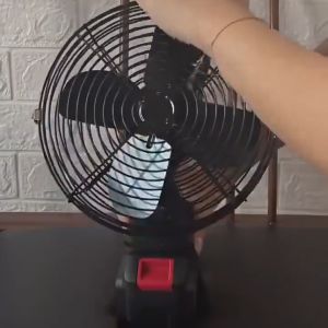 High-Performance 8" Cordless Battery Fan with Pure Copper Motor and Adjustable Angle for Indoor/Outdoor Use