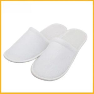 HIONE Disposable Slippers: Towelling Closed Toe Hotel Slipper & Spa Shoes