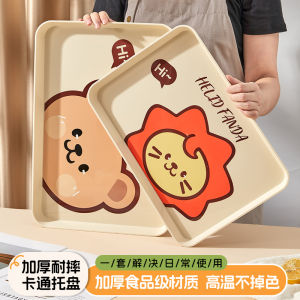 Đĩa Đựng Trà Vuông Lớn Hình Hoạt Hình Đựng Cốc Nước Và Bánh Kẹo Đồ Dùng Ăn Uống Đĩa Đựng Đồ Dùng Nhà Bếp Bằng Nhựa PP