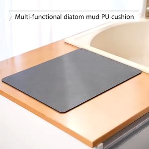 Absorbent pad for kitchen faucet Countertop Dish Drying Mat Anti Slip Quick Drying Dishes Pads Splash Anti mold Cushion Wash Basin Sink Absorbent Pad Durable Coasters Dining Table Heat Insulation mat