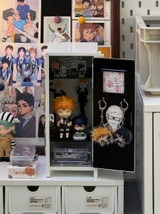 Mini Small Pain Cabinet Desktop Millet Bar Storage Cabinet Iron Locker Bar Storage Standee Dustproof Display Cabinet Metal Cabinet