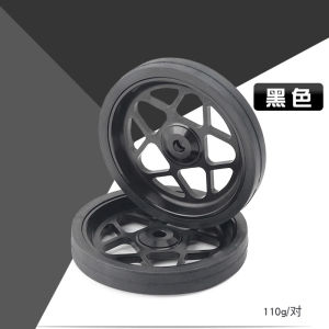 Qikour Folding Bike Aluminum Alloy Small Wheel 80mm Portable Easy Roll Wheel Lightweight Push Cart Wheel Modification