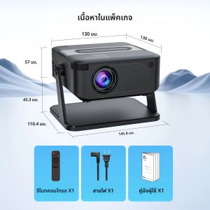 Salange HA109 มินิโปรเจคเตอร์Android11 WiFi6 BT5.0 280 ANSI 720P Built-In Appกระจกสมาร์ทโฟนสําหรับ 1080P 4Kโฮมเธียเตอร์