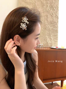 Silver Pearl Flower Hair Clips Womens Hair Accessories Elegant Girl Side Hairpins Alloy Material Fresh Design Fashionable
