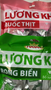 Combo 2 bịch lương khô FUCUCO (400gr/1 BỊCH) hương vị RUỐC THỊT - RONG BIỂN