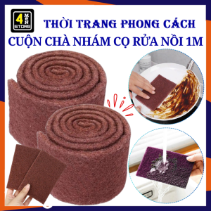 Cuộn Chà Nhám Cọ Xoong Nồi Dài 1M - Miếng Rửa Chén Bát Chà Xoong Dồ INOX Giúp Làm Sạch Vết Ố Lâu Ngày / Miếng Bọt Biển Nano Cọ Chùi Nhà Bếp Đa Năng / Mút Rửa Làm Sạch Nhà Bếp Phòng Tắm Vệ Sinh Nhà Cửa