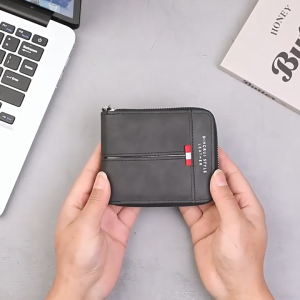 MENSPE Mens Short/Long Wallet Soft PU Wallet Multi-Functional Wallet Retro Large Capacity Purse Multi-Card Position ID Credit Cards Holders Coin Bag Phone Bag Business Wallets Long Zipper Wallet