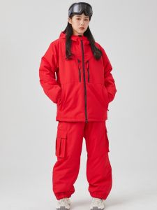 Adult Snowsuit Set Thickened Waterproof Loose Large Size for Men Women Children Skiing Clothes Separate Jacket And Pants