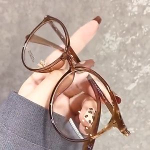 [PROMO] Kacamata Anti Blue Light Anti Radiasi Blue Ray Gaya Korea Bentuk Bulat Oval untuk Pria dan Wanita