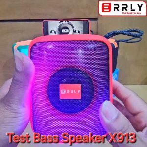 Speaker ERRLY X913 Bluetooth Portable LED Disco RGB Wireless TWS 2 IN 1 Power Bass + Stand Hp