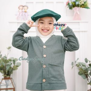 Cardigan Kancing JOWEY Cardigan Anak Waffle Knit 1-8 Tahun