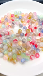 ลูกปัด ลาย ลูกแก้ว เปลี่ยนสี 10mm 12mm 16mm ของตกแต่ง ร้อย กำไล สร้อย พวงกุญแจ อุปกรณ์งานฝีมือ ทำ เครื่องประดับ