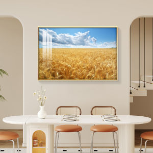 Wheat Field Wheat Meal Decorative Painting Harvest Dining Room Mural Modern Minimalist Pastoral Style Horizontal Version Living Room Wall Painting