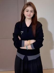 plus Size Polo Neck Splice Long Sleeve Knitted Sweater Womens Autumn Loose Style Inner And Outer Wear Top for plus Size Women