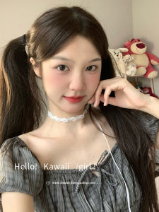 Sweet Lace Choker Necklace with Butterfly Knot Tied Band Anti-allergy Clavicle Chain Accessory  out Fashion Jewelry