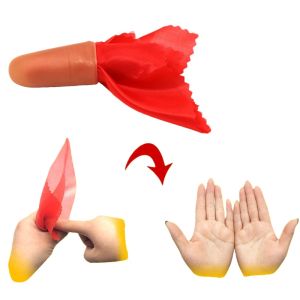 3PCS Novel Funny Magic Toys Party Prank Soft Thumb Tip Fake Finger Magic Trick Close Up Vanish Appearing Finger Trick Props