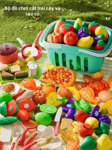 XIDIQI | Bộ Đồ Chơi Cắt Trái Cây & Rau Củ Giả Dạy Học An Toàn Khi Cắn