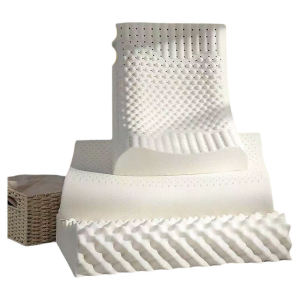 Memory Pillow Natural Rubber Slow Rebound Neck Support Student Dormitory Single Person Pillow Core Wave Shape Polyester Fiber