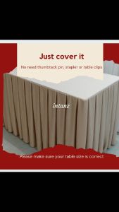 INTANZ Skirting Sarung Terus Meja Banquet 4x2 JC Easy Setting Table Skirting