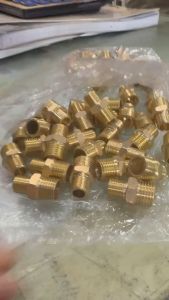 Kép đồng thau nối 2 đầu ren ngoài 13mm/10mm kép thau nối ren thau ren kép 2 đầu lệch