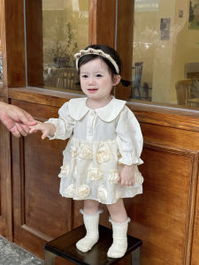 ชุดเดรสเจ้าหญิงสำหรับเด็กผู้หญิง ชุดเดรสแขนยาวปักลายดอกไม้ ชุดเดรสแขนกุด ชุดเด็กผู้หญิง ชุดเด็ก ชุดฤดูใบไม้ผลิ ชุดเด็กผู้หญิง